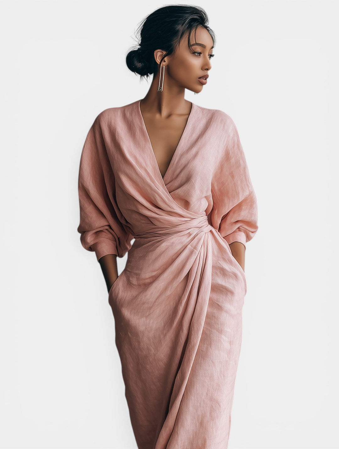Sidonie | Robe Maxi Minimaliste Rose