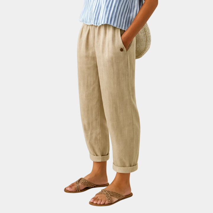 Florence | Pantalon Confortable Effet Lin