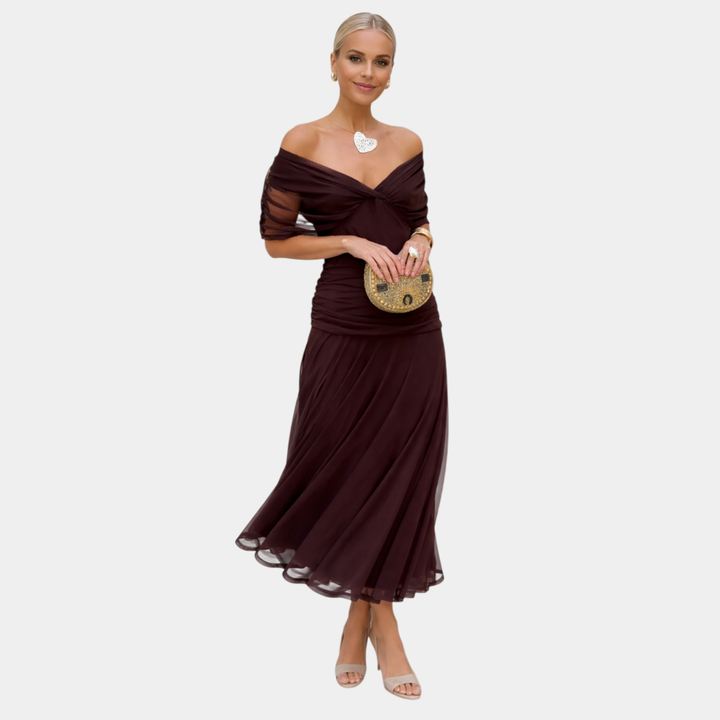 Nina | Robe Longue Florale à Col V