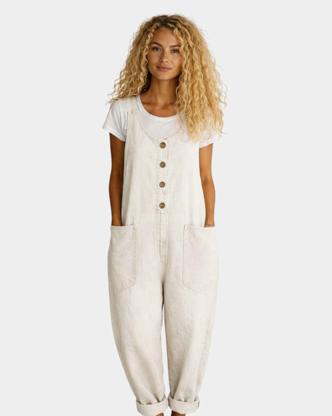 Lorena |  Salopette en denim coton vintage lavé