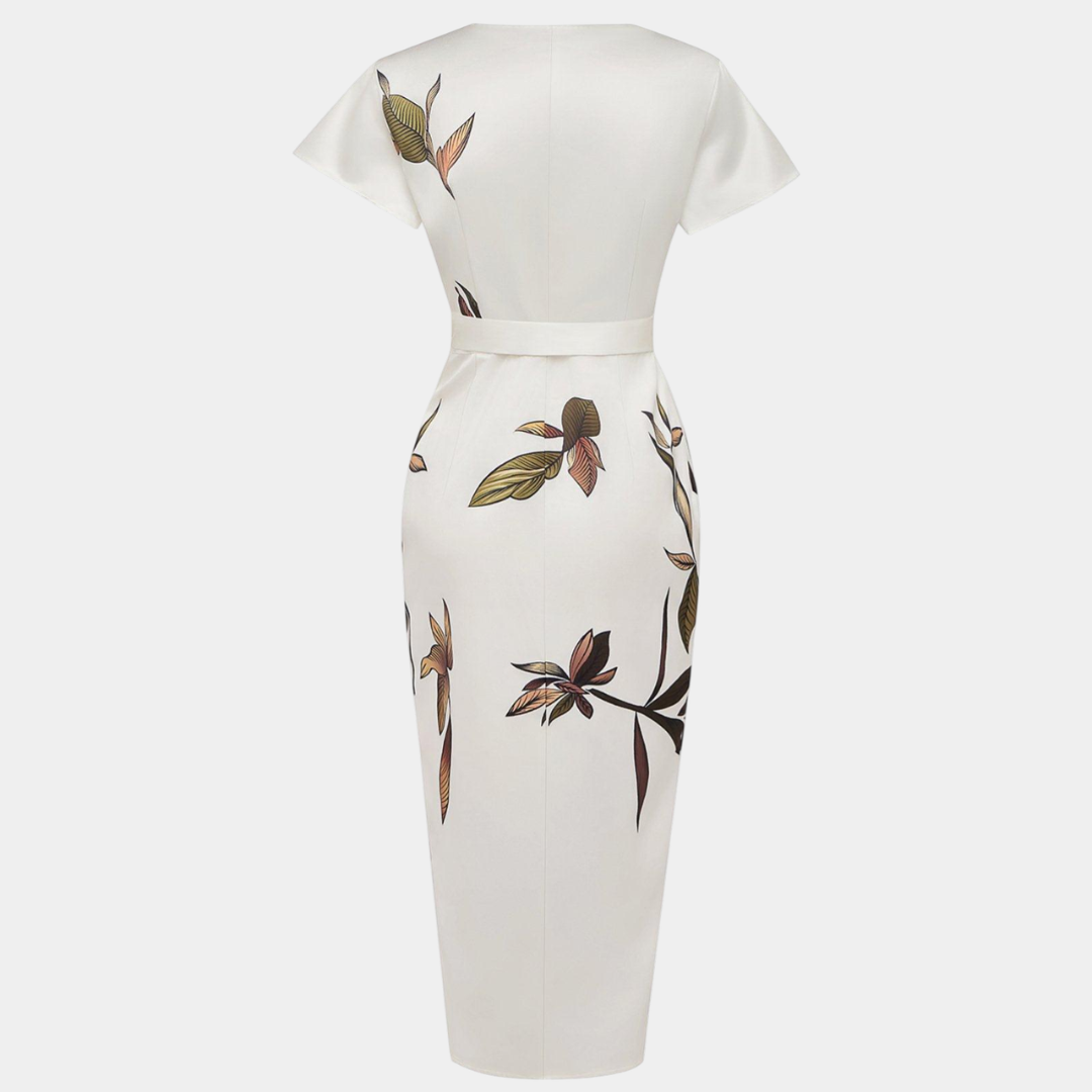 Agathe | Robe portefeuille élégante avec imprimé floral
