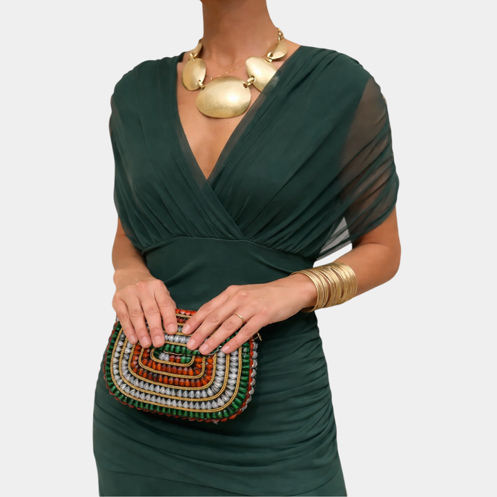 Nina | Robe Longue Florale à Col V