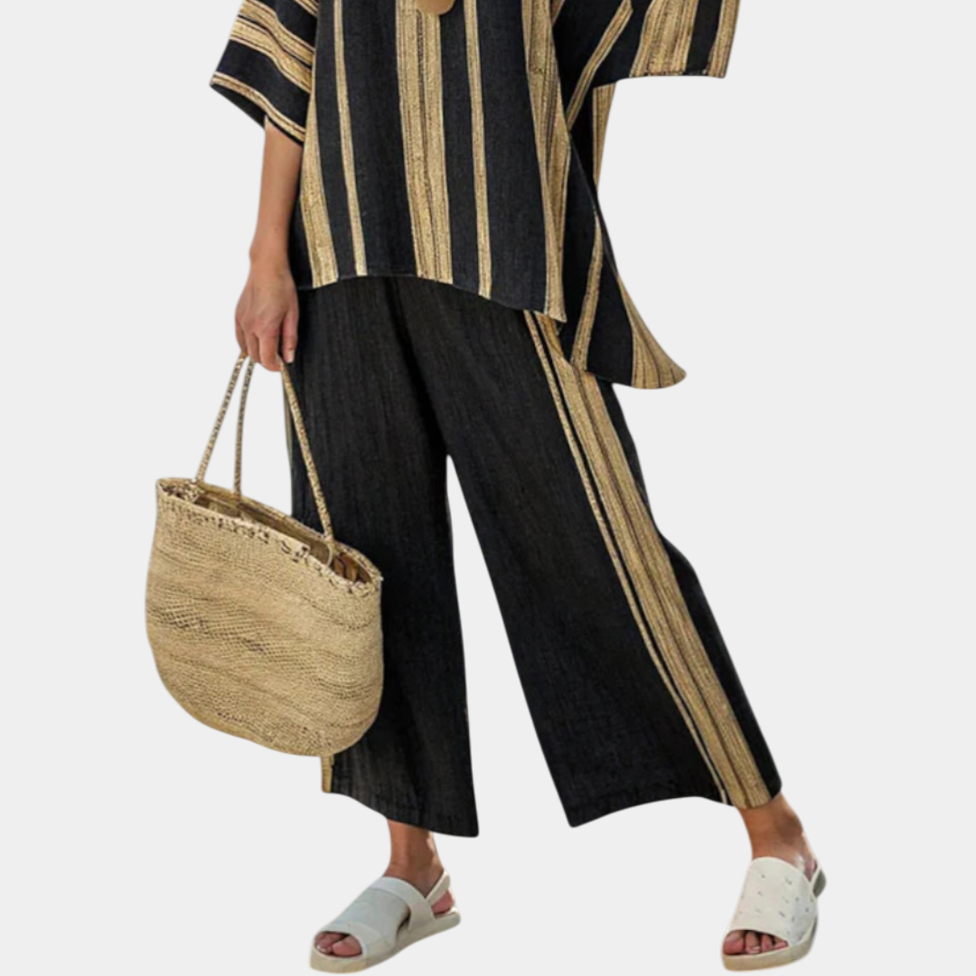 Laure | Haut Oversize À Rayures Et Pantalon Confortable