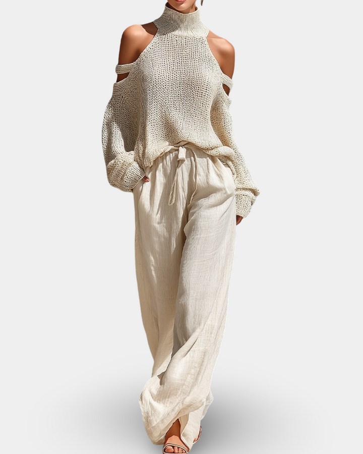 Camile | Ensemble à la mode en tricot et pantalon