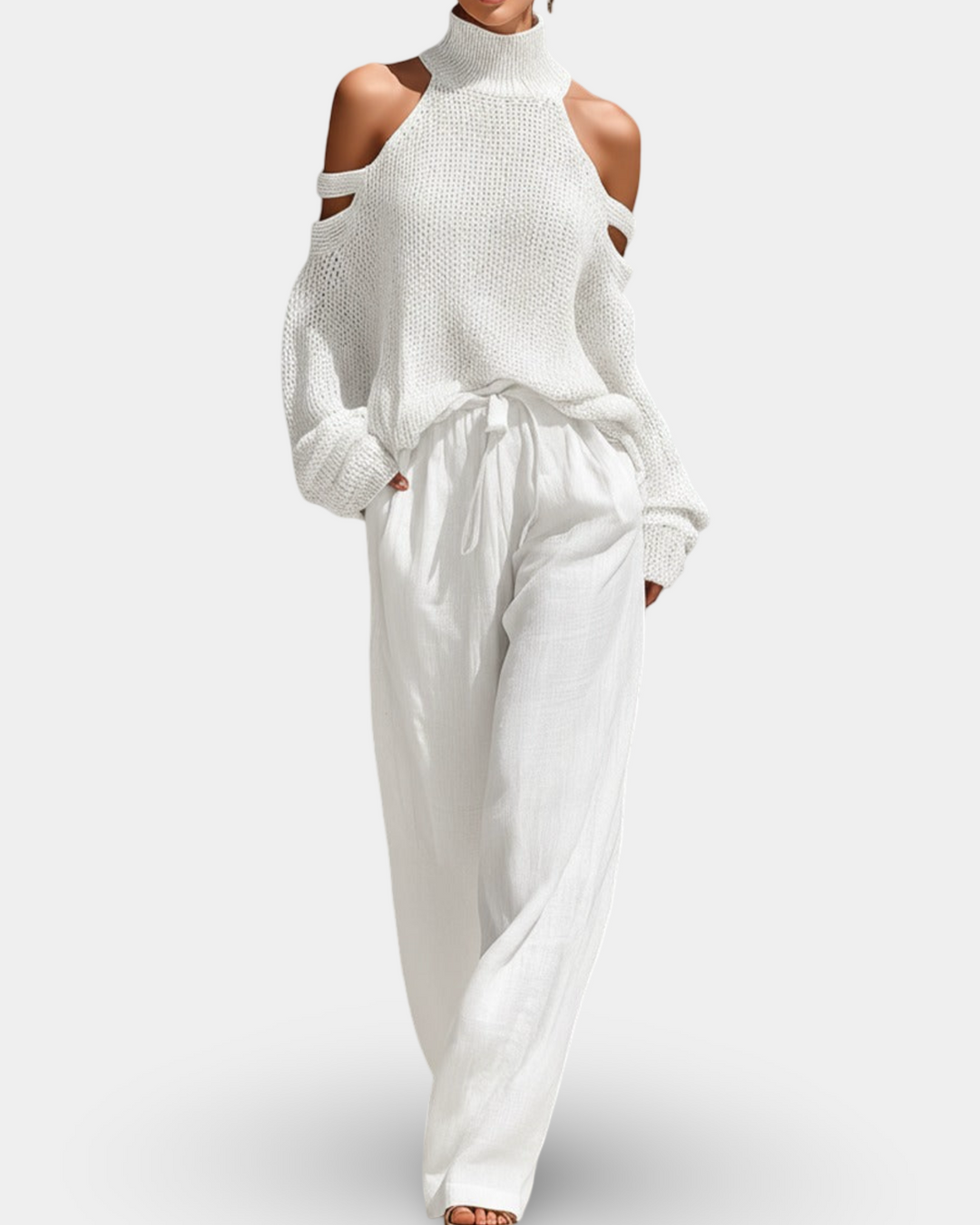 Camile | Ensemble à la mode en tricot et pantalon