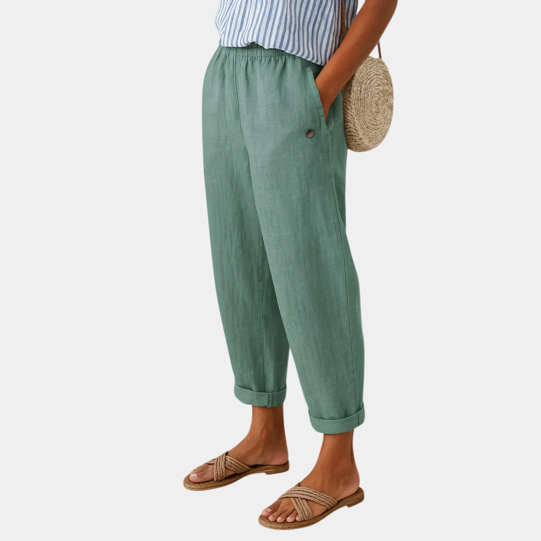 Florence | Pantalon Confortable Effet Lin
