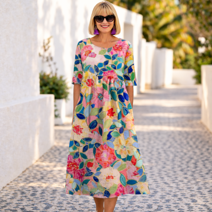 Susan | Robe Florale avec une Ambiance Estivale