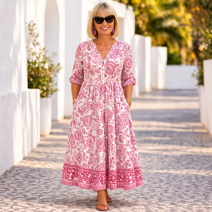 Elly | Robe Florale Élégante avec une Ambiance Aérée
