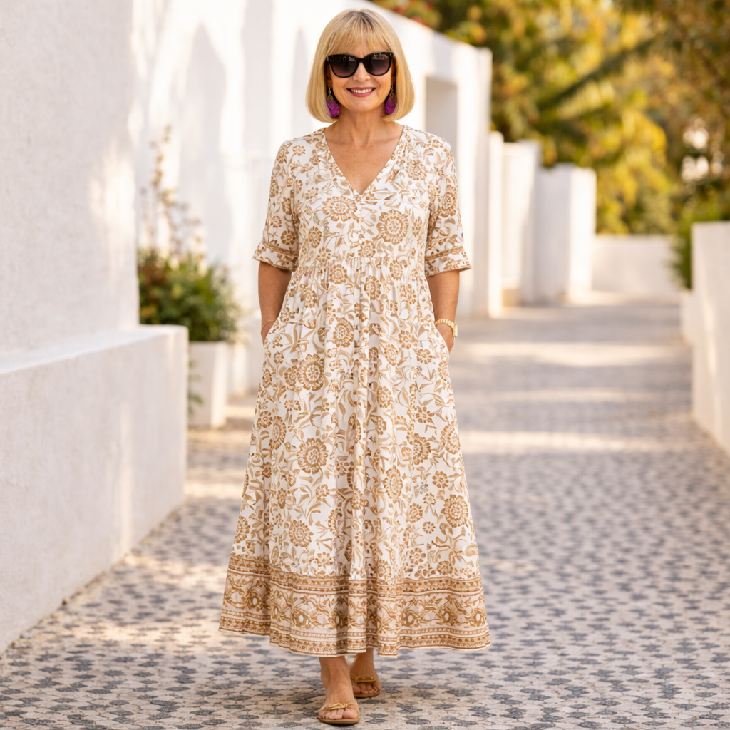 Elly | Robe Florale Élégante avec une Ambiance Aérée