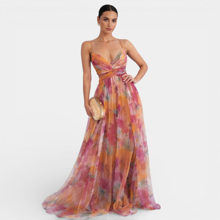Giselle | Robe longue à imprimé floral
