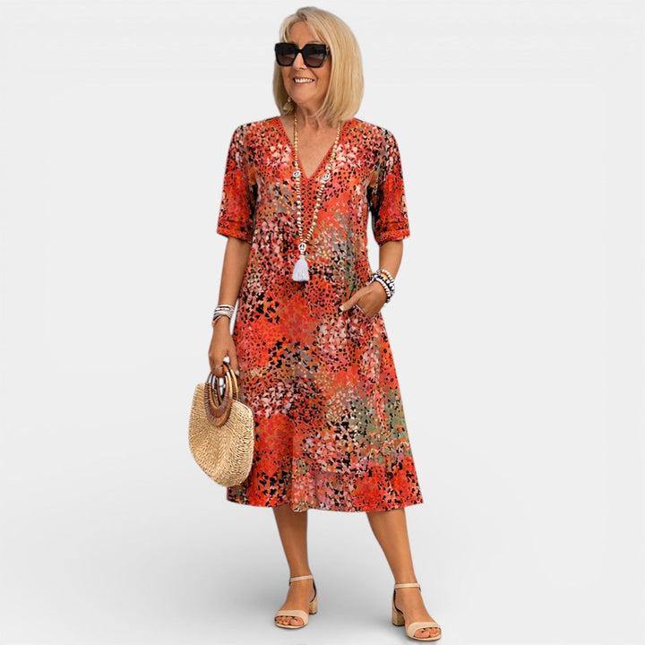 Adèle | Robe avec décolleté en V
