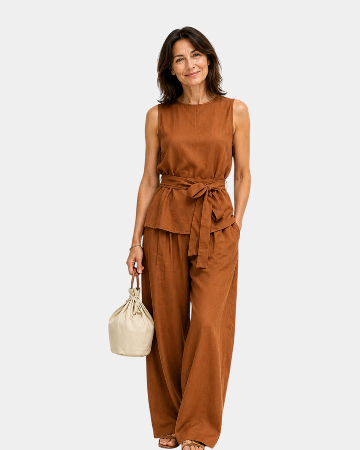 Iseultine | Ensemble deux pièces avec haut sans manches et pantalon