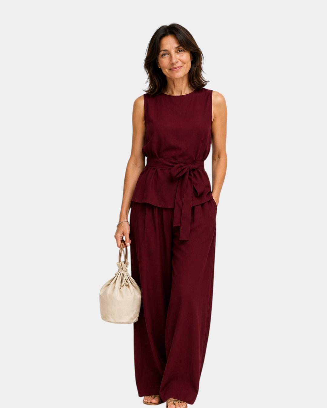 Iseultine | Ensemble deux pièces avec haut sans manches et pantalon