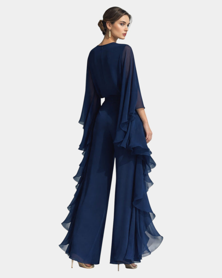 Véronique | Ensemble élégant en chiffon à volants