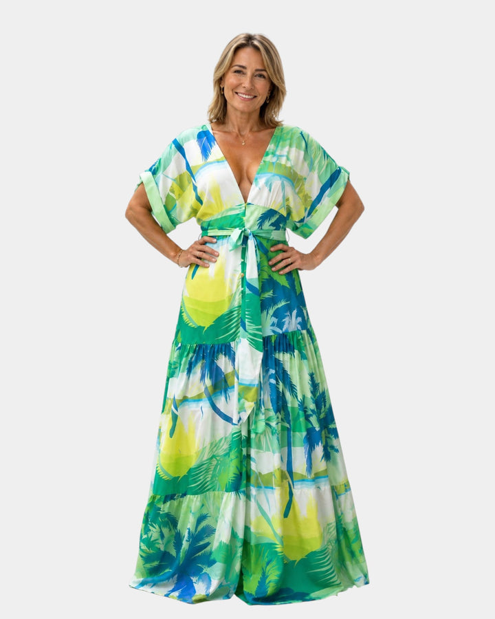 Almodis | Robe maxi tropicale