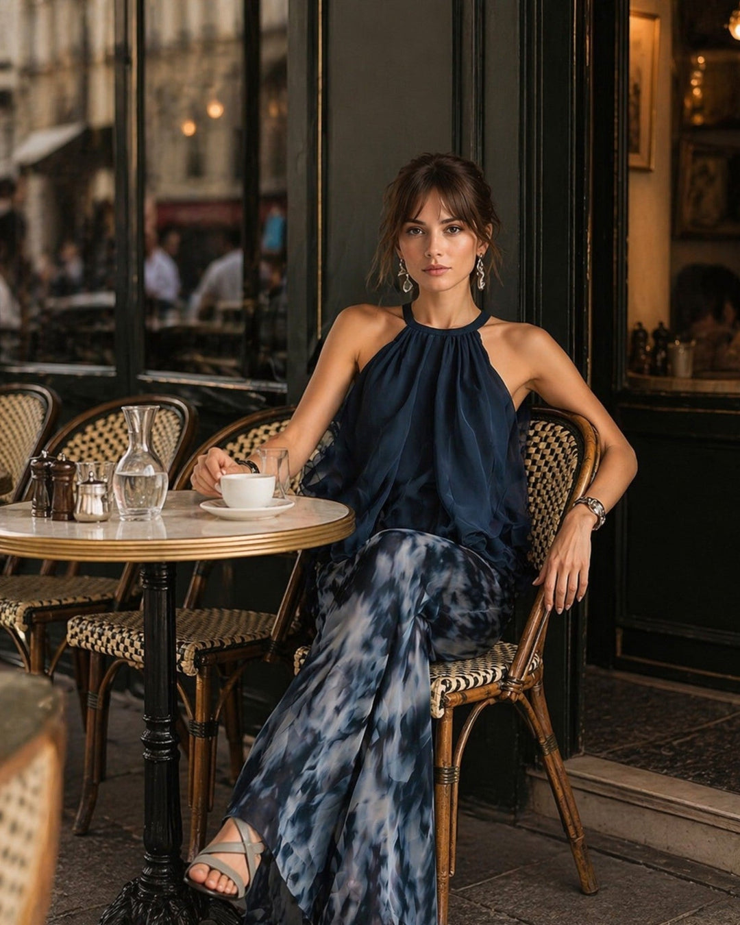 Magali | Ensemble élégant avec pantalon et blouse