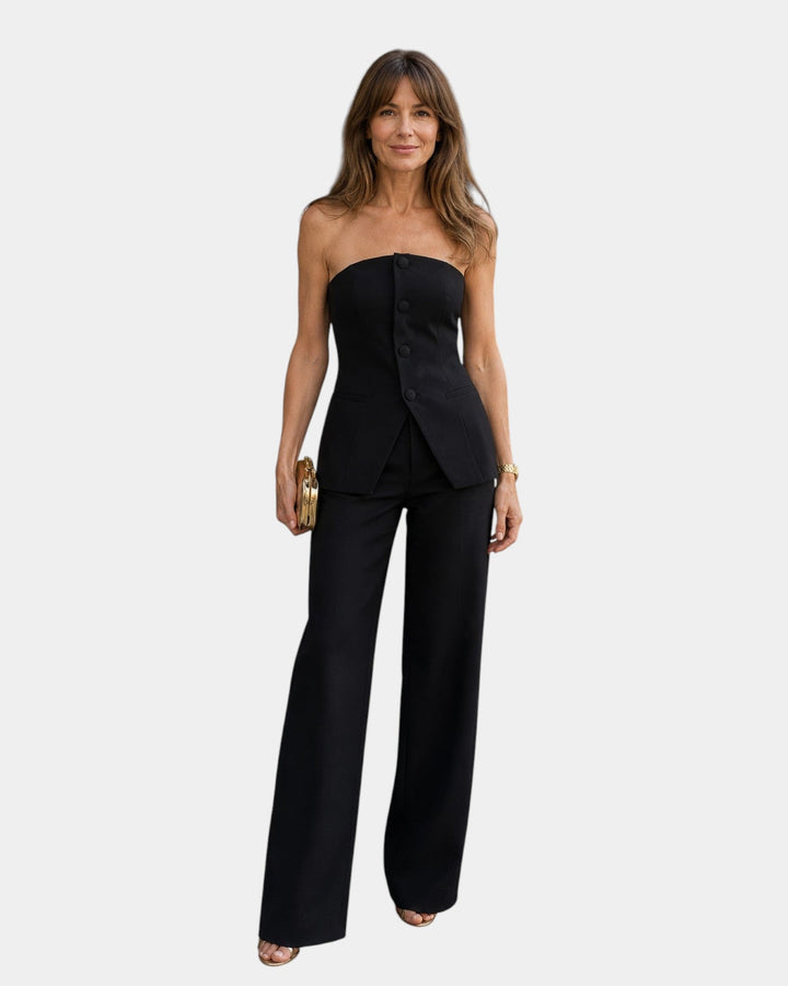 Eda | Ensemble avec top et pantalon à jambes larges