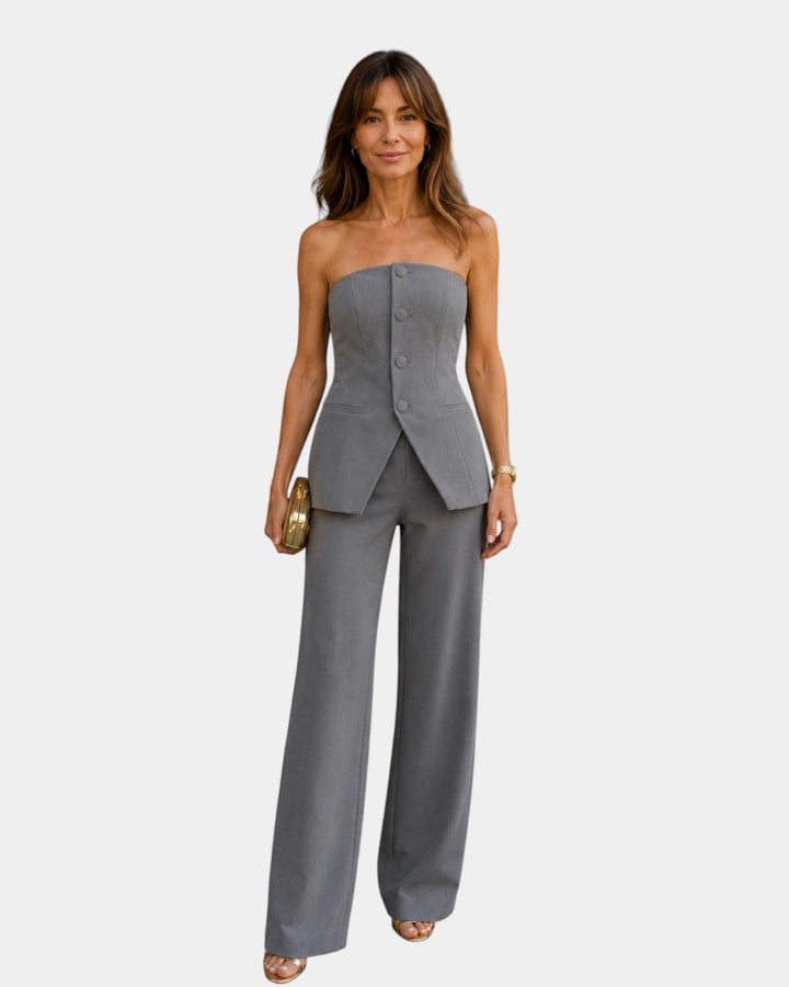 Eda | Ensemble avec top et pantalon à jambes larges