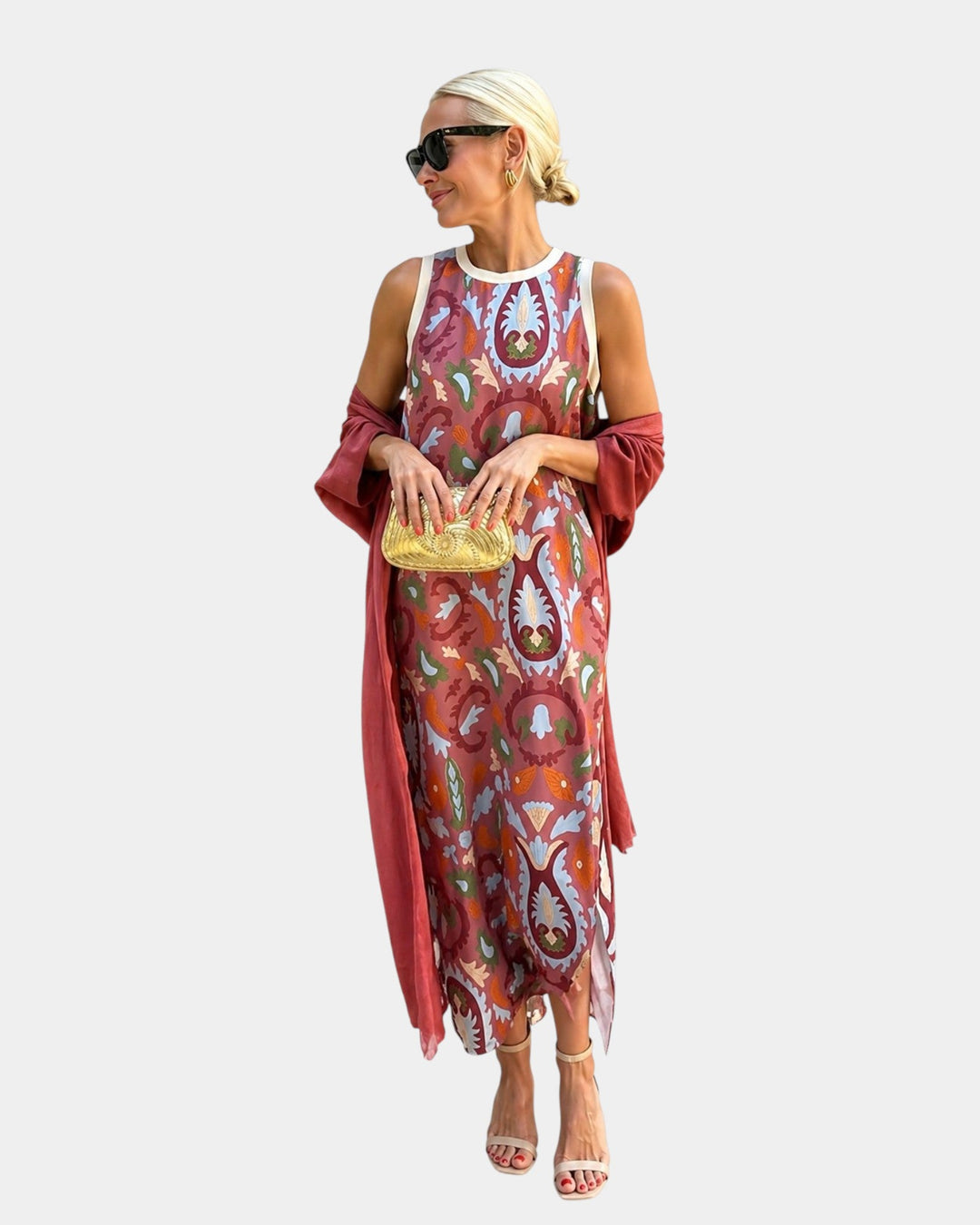 Lynette | Ensemble avec robe et gilet léger