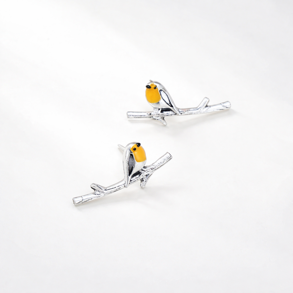 Flora | Boucles d'oreilles Cartoon Oiseau