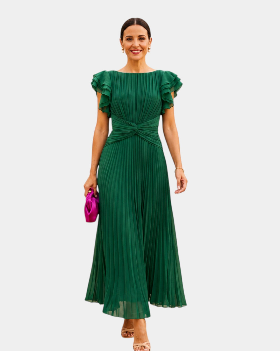 Wiam | Robe maxi plissée élégante