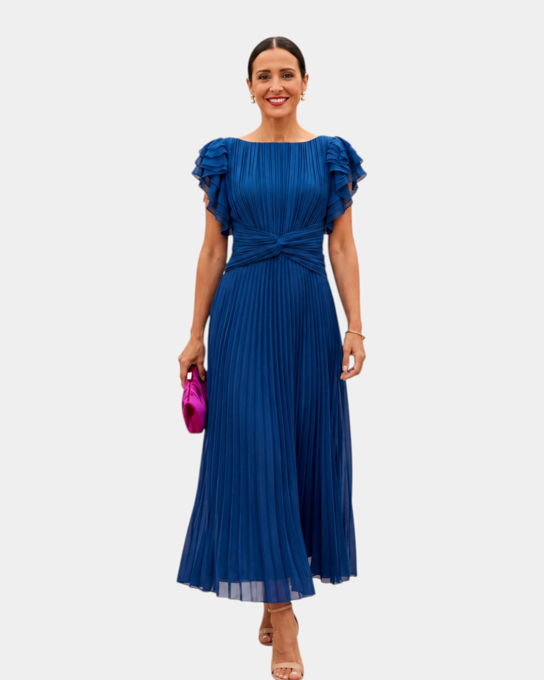 Wiam | Robe maxi plissée élégante