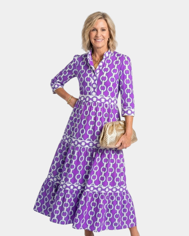 Yamina | Robe midi à manches