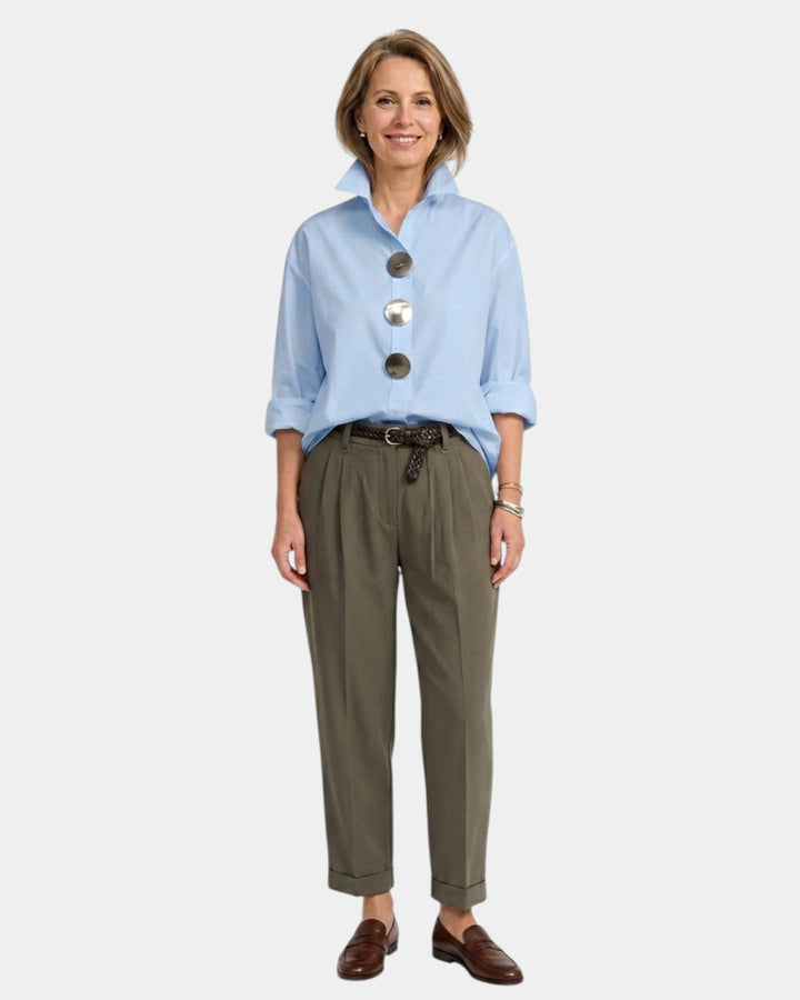 Perle | Chemise à col montant
