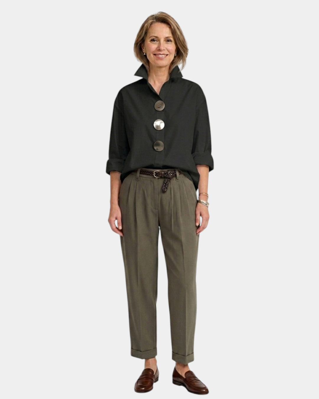 Perle | Chemise à col montant