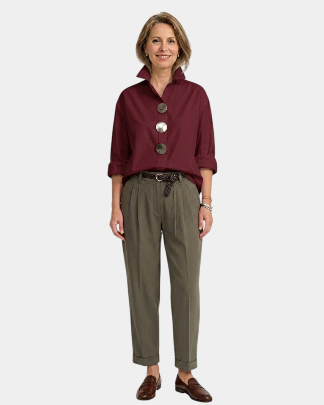 Perle | Chemise à col montant