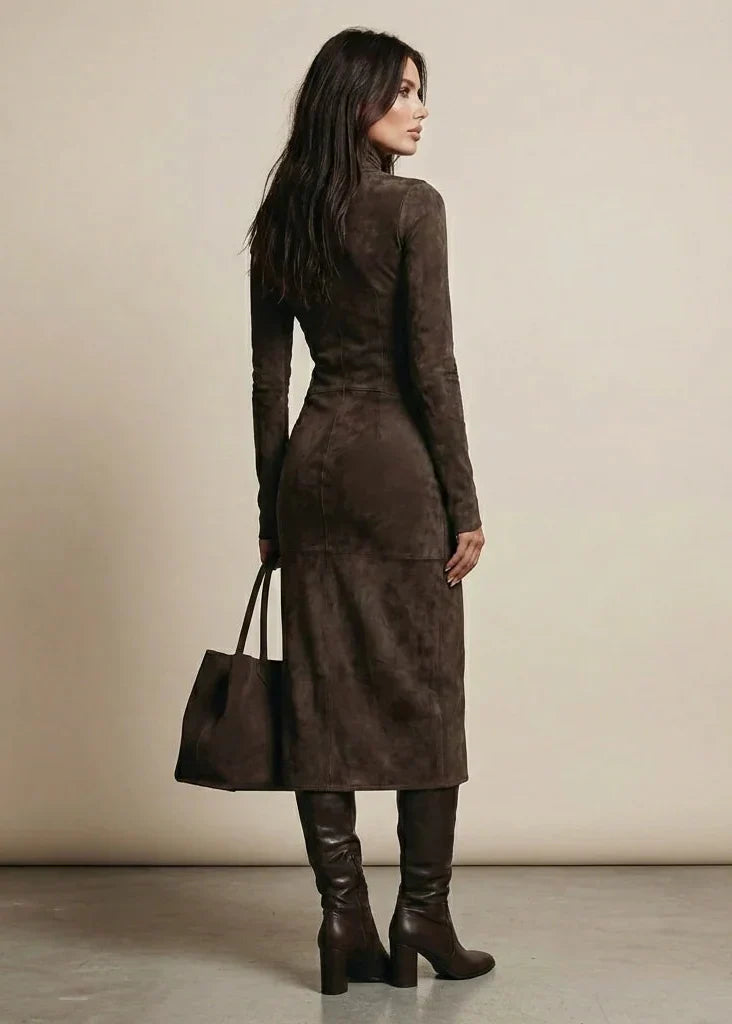 Sara | Robe Midi en Velours