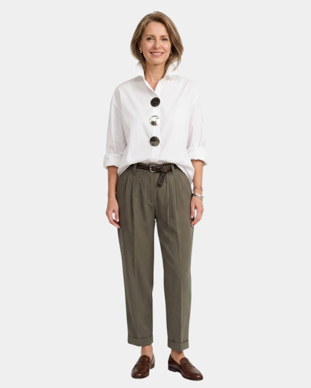 Perle | Chemise à col montant