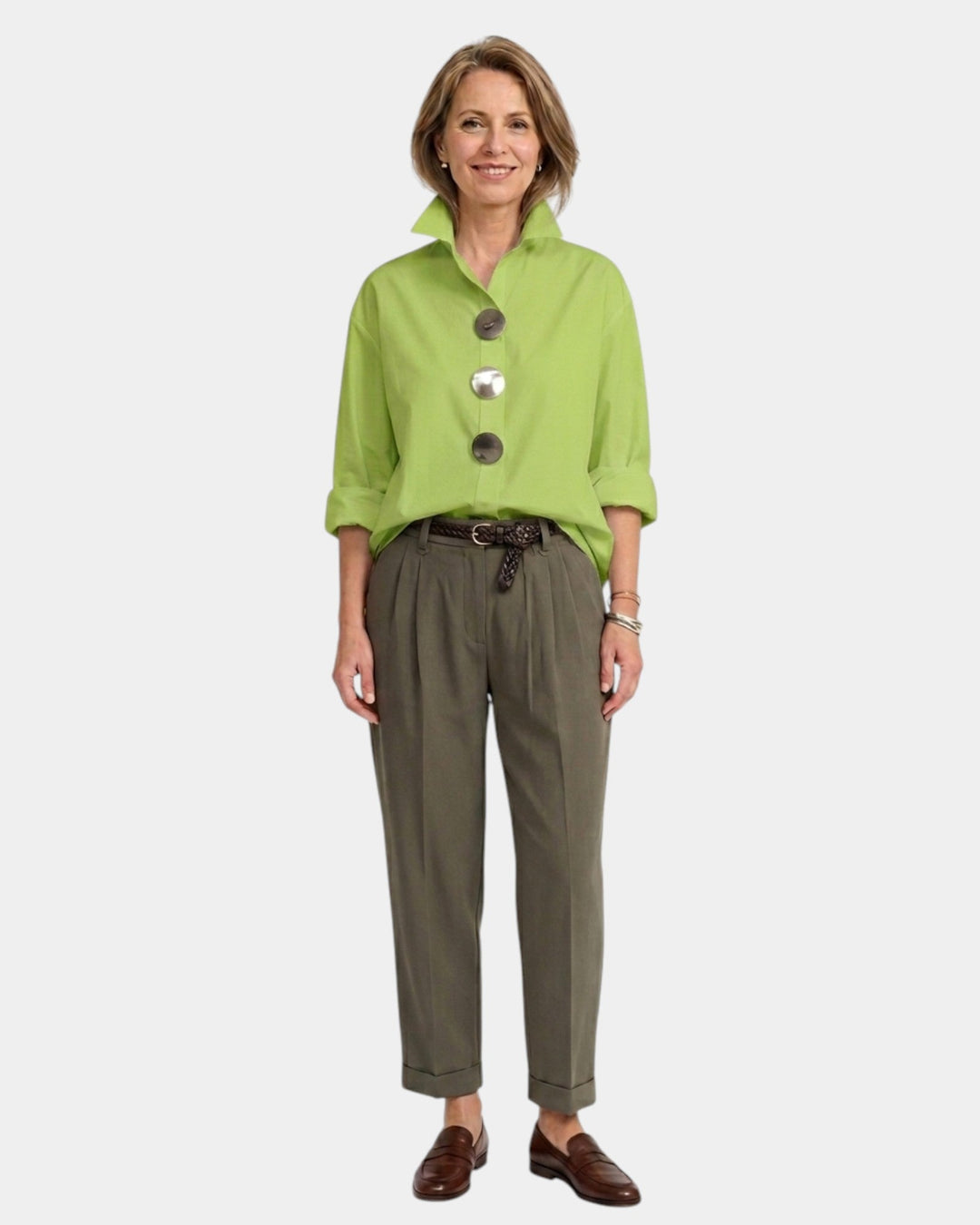 Perle | Chemise à col montant