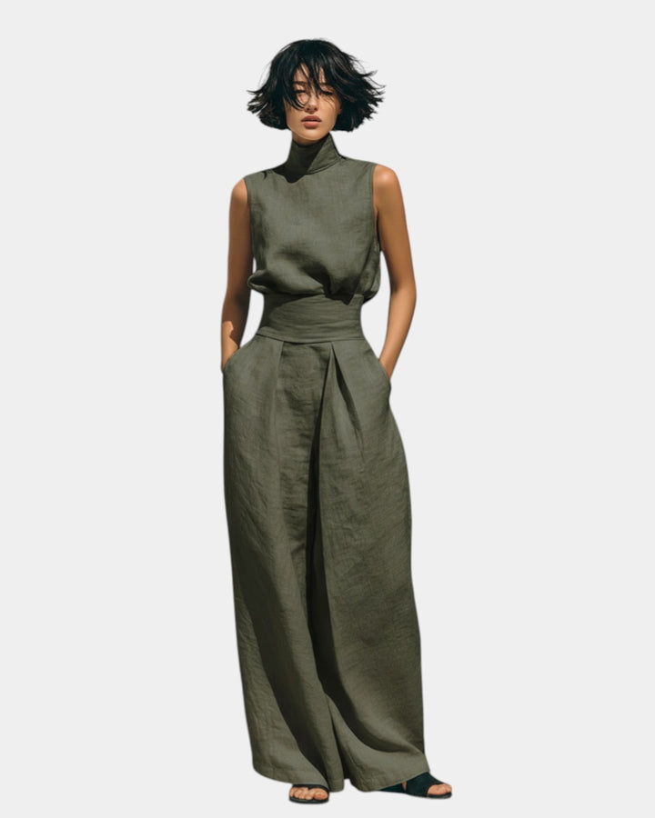 Falyne | Ensemble débardeur et pantalon large minimaliste