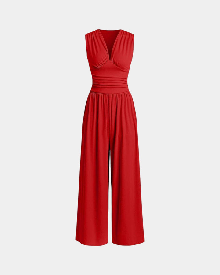 Sultana | Combinaison sans manches à jambes larges chic