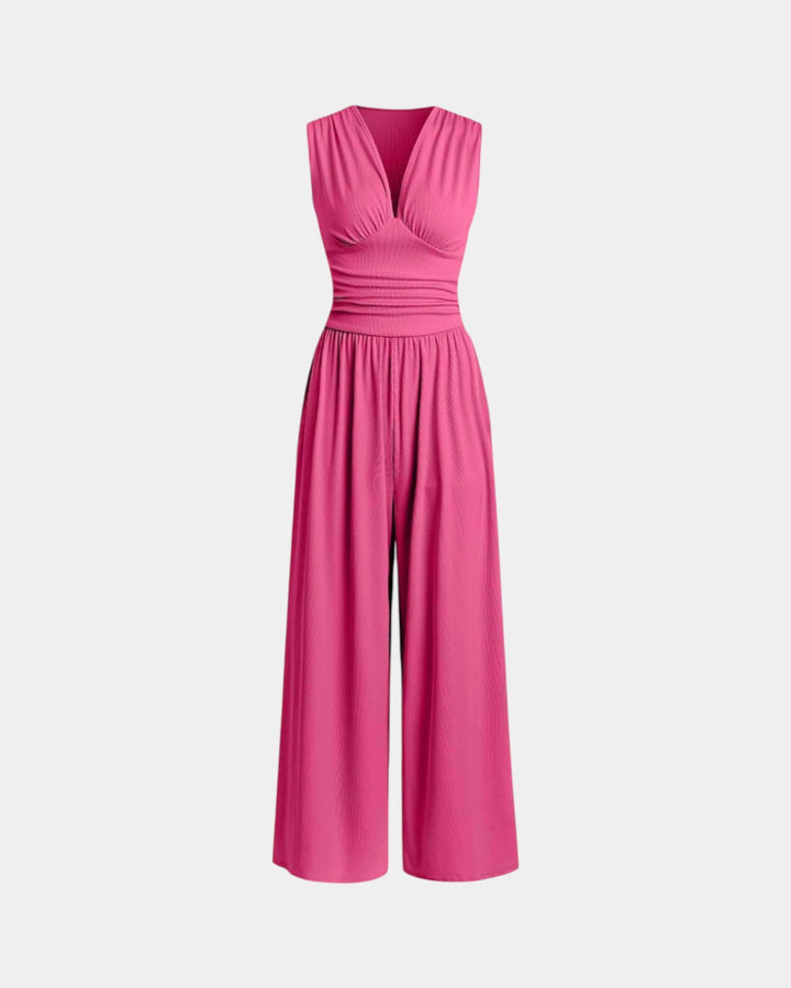 Sultana | Combinaison sans manches à jambes larges chic