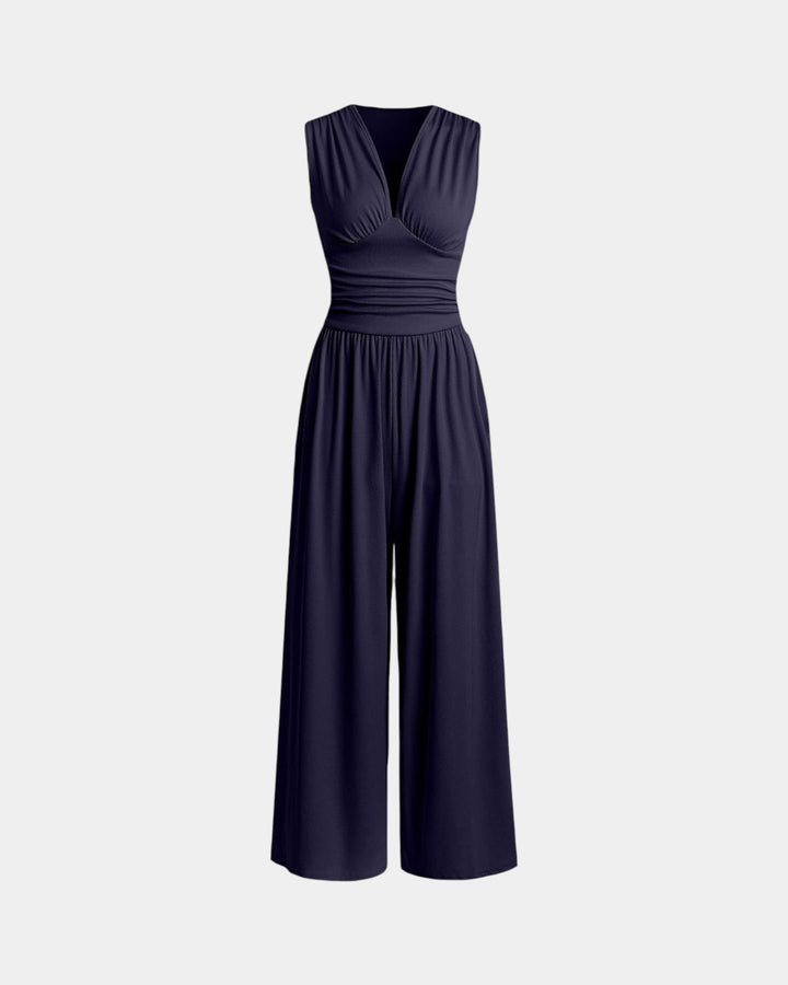 Sultana | Combinaison sans manches à jambes larges chic
