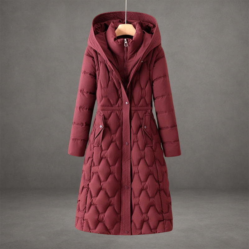 Briseida | Long manteau en duvet avec capuche