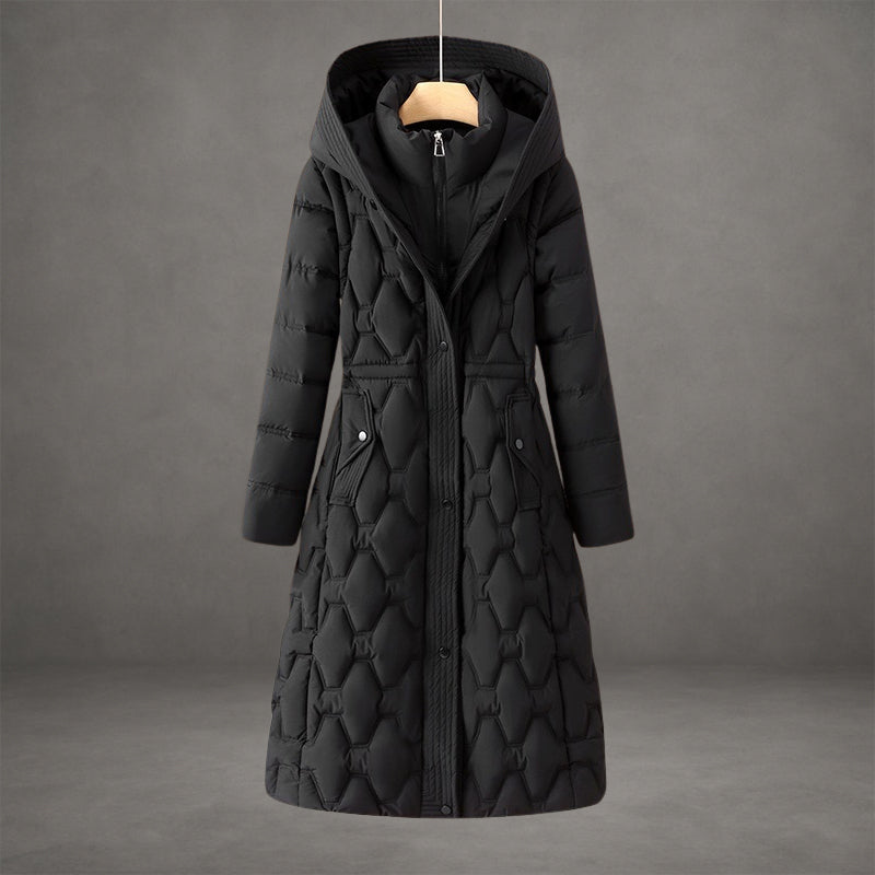 Briseida | Long manteau en duvet avec capuche