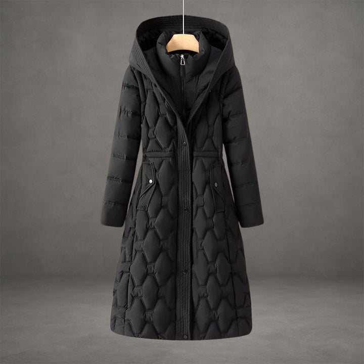 Briseida | Long manteau en duvet avec capuche
