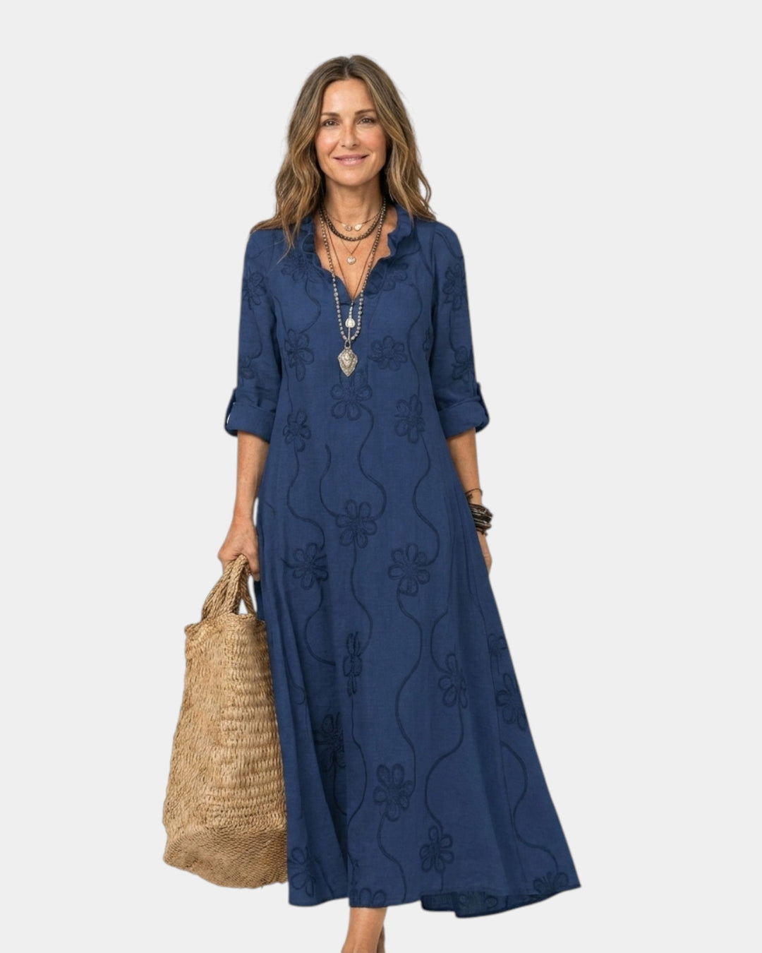 Savina | Robe maxi avec broderie
