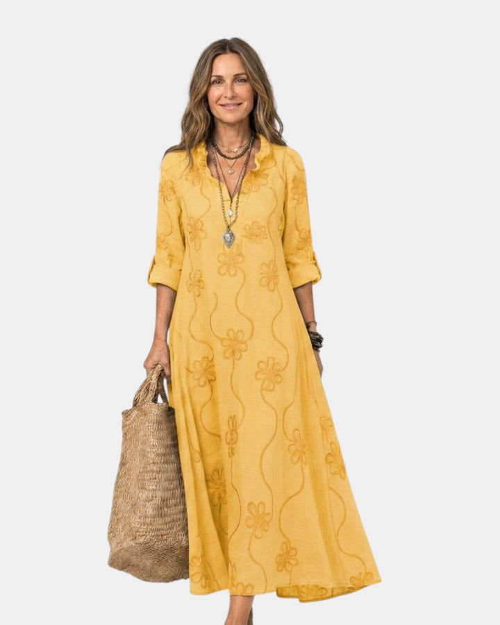 Savina | Robe maxi avec broderie