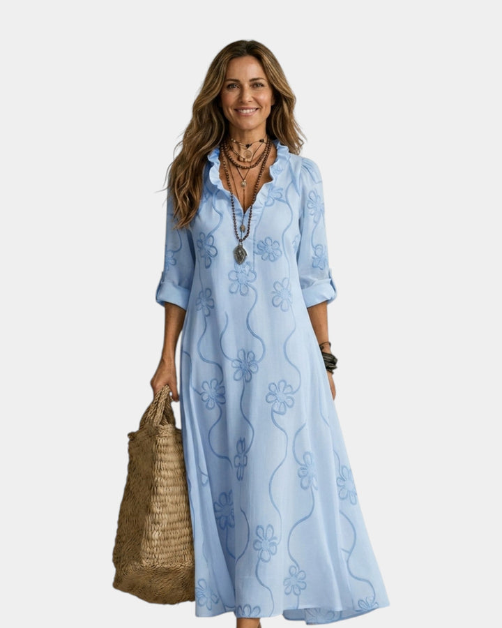 Savina | Robe maxi avec broderie