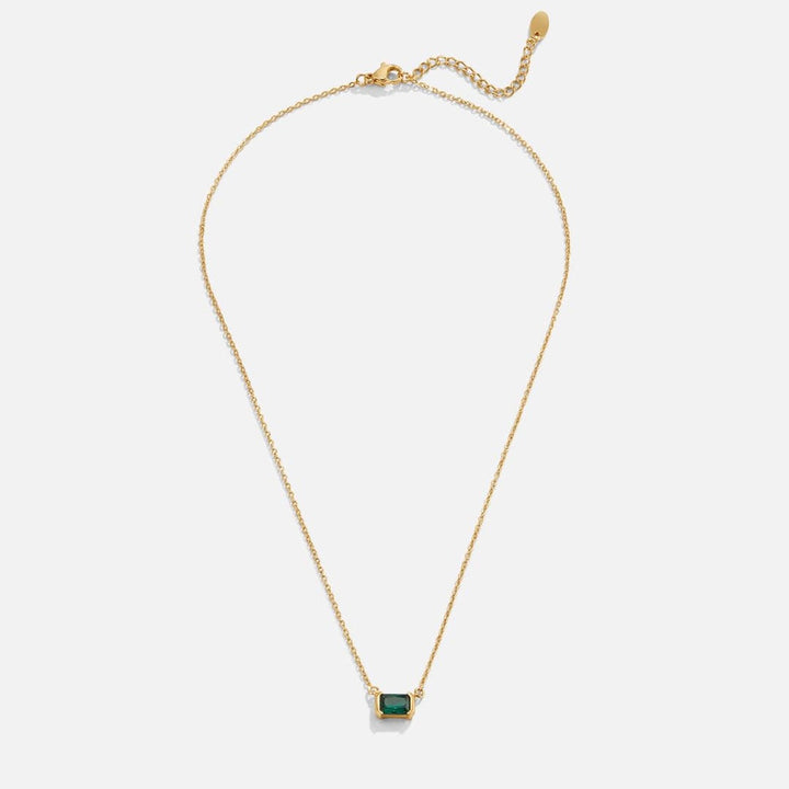 Fleur | Collier en Émeraude Verte Doré